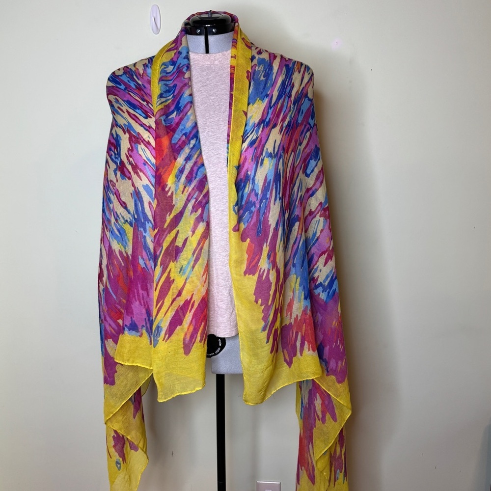 Colorful Abstract Scarf vibrant - Picture 3 of 6